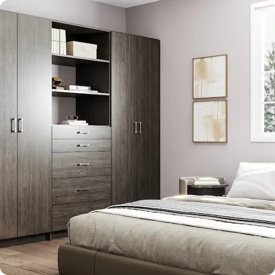 Milano wardrobe in dark finish