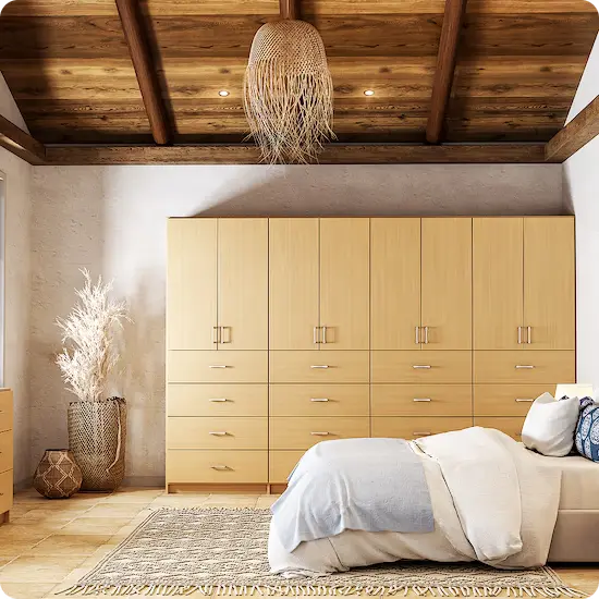 Milano wardrobe in natural oak